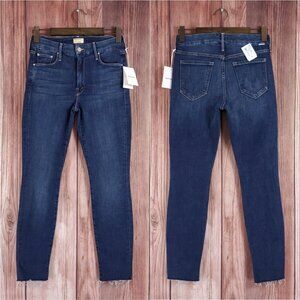 NWT Mother Womens Size 28 The Looker Ankle Fray Girl Crush Denim Jeans $210